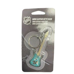 SAN JOSE SHARKS MINI GUITAR KEYCHAIN WOODROW NEW LICENSED NHL